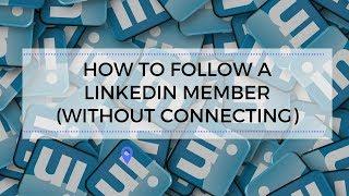 How To Follow a LinkedIn Member
