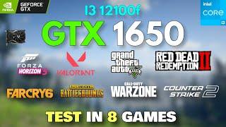 GTX 1650 + i3 12100f Test In 8 Games In 2024!