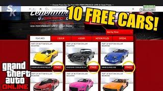 Get 10 FREE Cars in GTA 5 Online!
