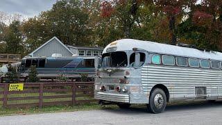 Traveling bus mechanic.  First trip out on over 3 years in our 1947 retired greyhound bus.