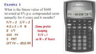 BA II Plus Calculator - Compound Interest (Present & Future Values)