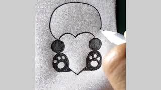 how to draw a panda || cute panda drawing tutorial || easy drawing tutorial for beginners