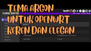 Tema Argon Mod Keren untuk STB Openwrt