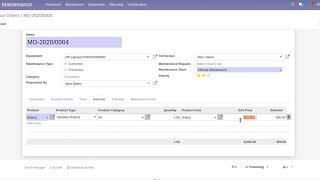 MRO Equipment Maintenance App Odoo