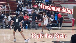 Jayden Jones Freshman Varsity debut/scrimmage 18 pts 4ast 3rebs