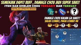 ITEM DAN EMBLEM CHOU TERSAKIT SETELAH UPDATE BUFF MOBILE LEGEND, BUILD CHOU PALING SAKIT 1 HIT MLBB