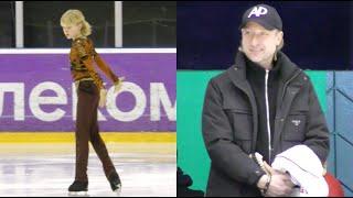 Dad is always there. At the warm-up - Alexander Plushenko