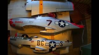 FMS P-51D Mustang 1700mm (Red Tail) After Build Review and Size Comparison to 1400mm Mustang