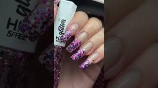 [Unhas com Glitter] #shorts #nails #unhas #nail #glitter