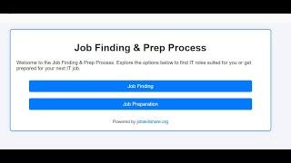 Announcing the Job Finding & Preparation Process