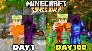 I Survived 100 Days in a CAVE ONLY World in Minecraft