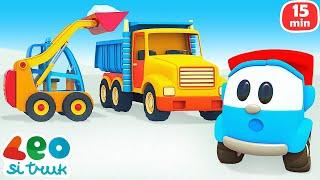 Petualangan musim dingin Leo si Truk | Kartun bayi dengan mobil mainan untuk anak