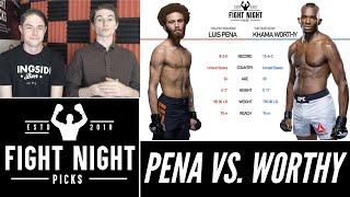 UFC Fight Night: Luis Pena vs. Khama Worthy Prediction