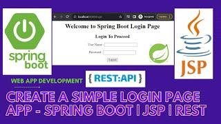 Create a Simple Login Form Application using Spring Boot & JSP | Web App Development