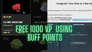I redeemed 1000 Valorant Points from Buff APP