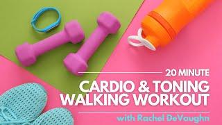 1 mile 20 min Cardio & Toning walking workout / low impact / standing steady state cardio strength