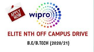 WIPRO ELITE NTH OFF CAMPUS DRIVE | 2020/2021