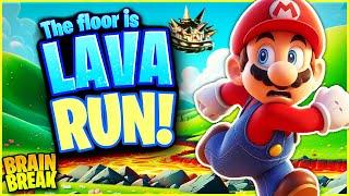 Super Mario Run  The Floor is Lava  Spring Brain Break Chase  Just Dance  Matthew Wood