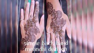 Simple Backhand Mehndhi dezhign.