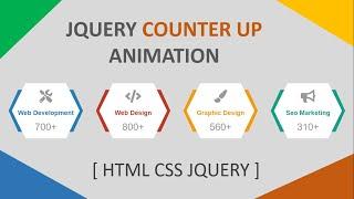 Responsive Counter Up  Animation Using [ HTML - CSS - JQUERY ]