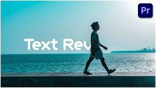 Cinematic Walk Through Text Reveal Effect In Premiere Pro CC