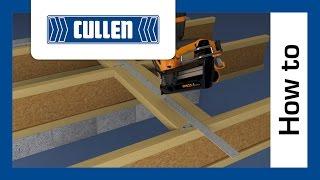 CULLEN PFS Restraint Strap Installation: Surface fixed to I-Joists w/ UZ-Clip