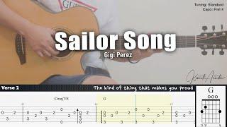 Sailor Song - Gigi Perez | Fingerstyle Guitar | TAB + Chords