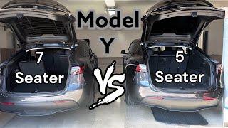 Tesla Model Y 3rd Row Seat Cargo Room And Feature Differences To The 5 Seat | Is It Worth The Cost?