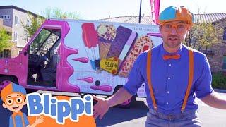 Blippi Explores an Ice Cream Truck @Blippi Moonbug Play and Learn
