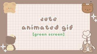 cute animated gif (green screen) | cute bear gif