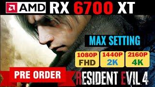 Resident Evil 4  RX 6700XT test in 1080P, 1400P and 4K at Max setting