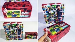 Puzzle pop up cube box / mosaic jumping cubes