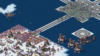 Red Alert 2 | Extra hard AI | 7 vs 1 | Divide And conquer Map | America | us | Random