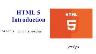 What is input type- color in html5