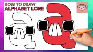 How To Draw Alphabet Lore - Lowercase Letter A | Cute Easy Step By Step Drawing Tutorial