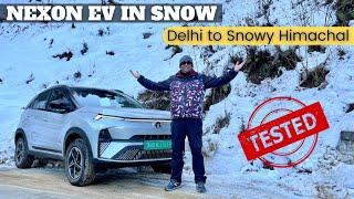 2024 Tata Nexon EV to Snow in Himachal Pradesh || Nexon Electric Performance in Sub Zero Temperature