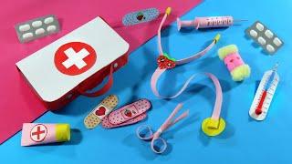 DIY WIE MAN MINIATUR PAPER DOCTOR KIT, SPRITZE, SCHERE, KRANKENHAUS KIT, PAPIER DOCTOR SET HERSTELLT