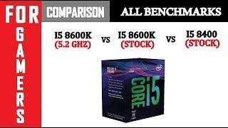 Intel I7 8700 vs (5.2) I5 8600K vs I5 8600K vs I5 8400 | GTX 1080TI | Comparison |