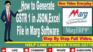 HOW TO EXPORT GSTR1 EXCEL & JSON FILE IN MARG SOFTWARE  MARG SOFTWARE ME JSON FILE KAYSE EXPORT KARE