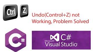 C# Undo(control+Z) shortcut key not working from Keyboard