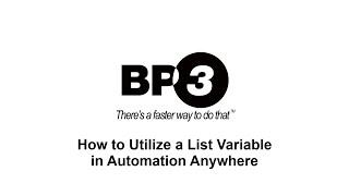 How to Utilize a List Variable in Automation Anywhere - Demonstration of List Type Variable