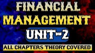 IMPORTANT QUESTIONS OF finacial management unit-2 #bcom #financialmanagement #exam #hindi #important