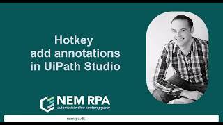 Hotkey - Add Annotations - UiPath