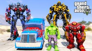 AVENGERS VS TRANSFORMERS - Optimus Prime, Bumblebee - GTA V MODS