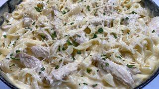 Creamy Chicken Fettuccine Alfredo Recipe!