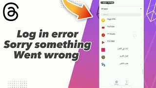 how to Fix threads Login error something went wrong