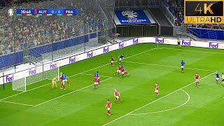 PES 2021 NEW Ultra Realism EURO 2024 Graphics Mod | Austria vs France | PES 2024 Euro Patch