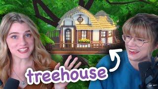we tried building a base game treehouse in The Sims 4