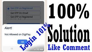 Not allowed on digipay problem solution || CSC Digipay me biometric otp login problem solution
