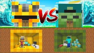 Minecraft MC NAVEED VS ZOMBIE MARK UNDERGROUND HOUSE MOD / BUILD UNDERGROUND HOUSE !! Minecraft Mods